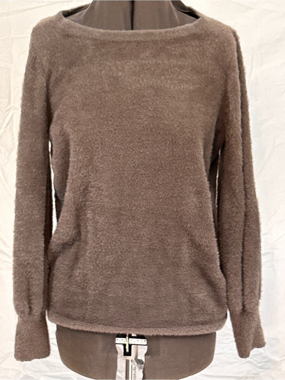Chico's Plush Scoop Neck Sweater - Cozy Brown